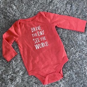 Long sleeve bodysuit from Cat & Jack, size 0-3M